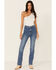 Free People Women's Medium Wash Cross My Heart Slim Straight Jeans , Blue, hi-res