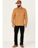 Ariat Men's Solid Tan Jurlington Retro Long Sleeve Pearl Snap Western Shirt , Tan, hi-res