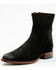 Moonshine Spirit Men's Pancho Roughout Ankle Boots - Round Toe, Black, hi-res
