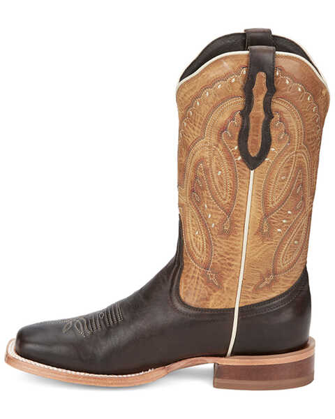 Image #3 - Tony Lama Women's Gabriella Western Boots - Square Toe , Dark Brown, hi-res