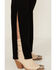 Image #2 - Shyanne Women's Joni High Rise Rhinestone Slit Trouser Comfort Stretch Denim Jeans, Black, hi-res