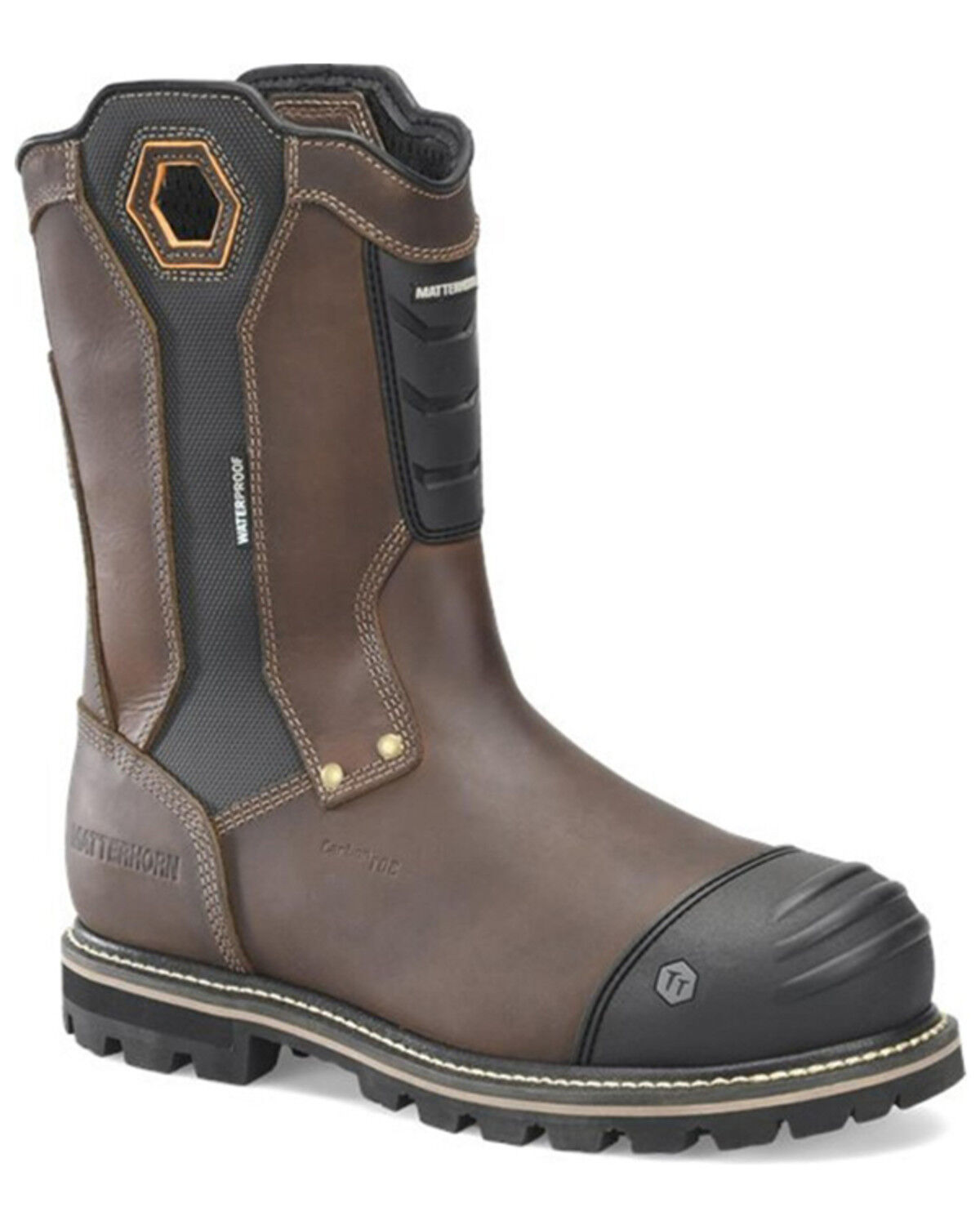 Image #1 - Matterhorn Men's 10" Waterproof Boots - Composite Toe, Brown, hi-res