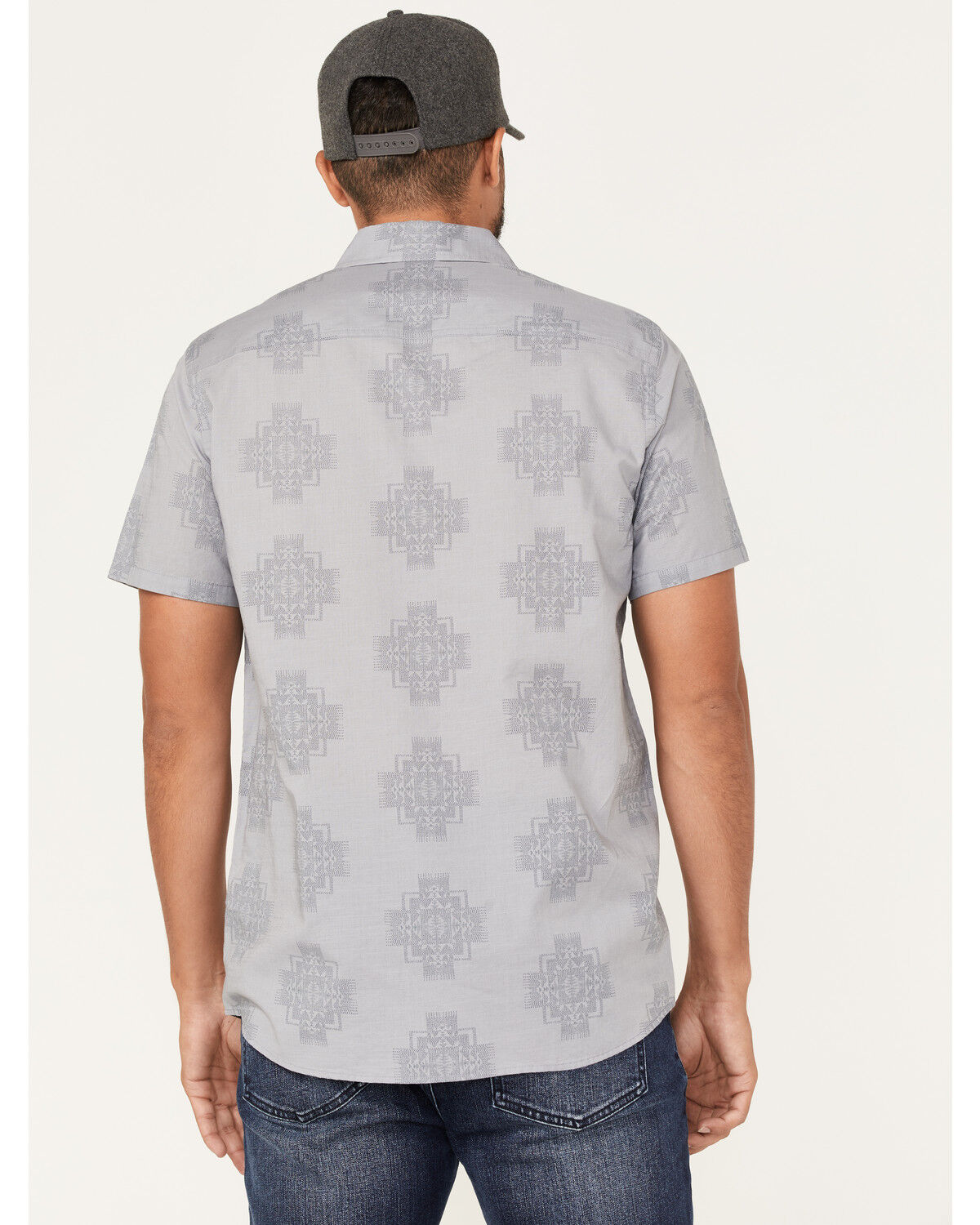 Image #4 - Pendleton Men's Shoreline Print Short Sleeve Western Shirt, Blue, hi-res