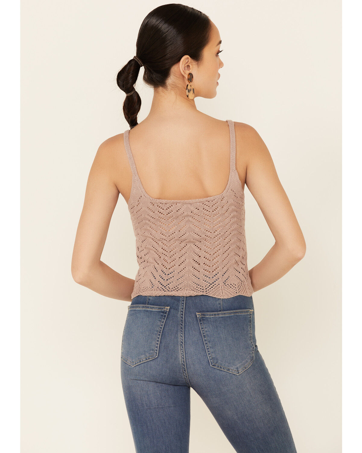 Image #4 - HYFVE Women's Pointelle Sweater-Knit Crop Cami, , hi-res