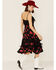 Image #4 - Unique Vintage Women's Floral Print Fringe Swing Dress, , hi-res