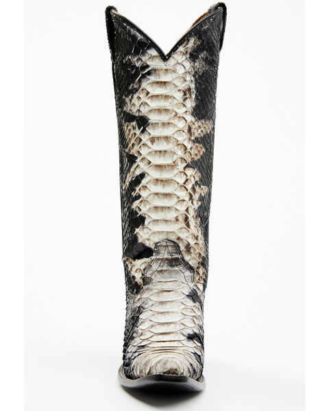 Image #4 - Idyllwind Women's Stunner Exotic Python Western Boots - Snip Toe, Black/white, hi-res