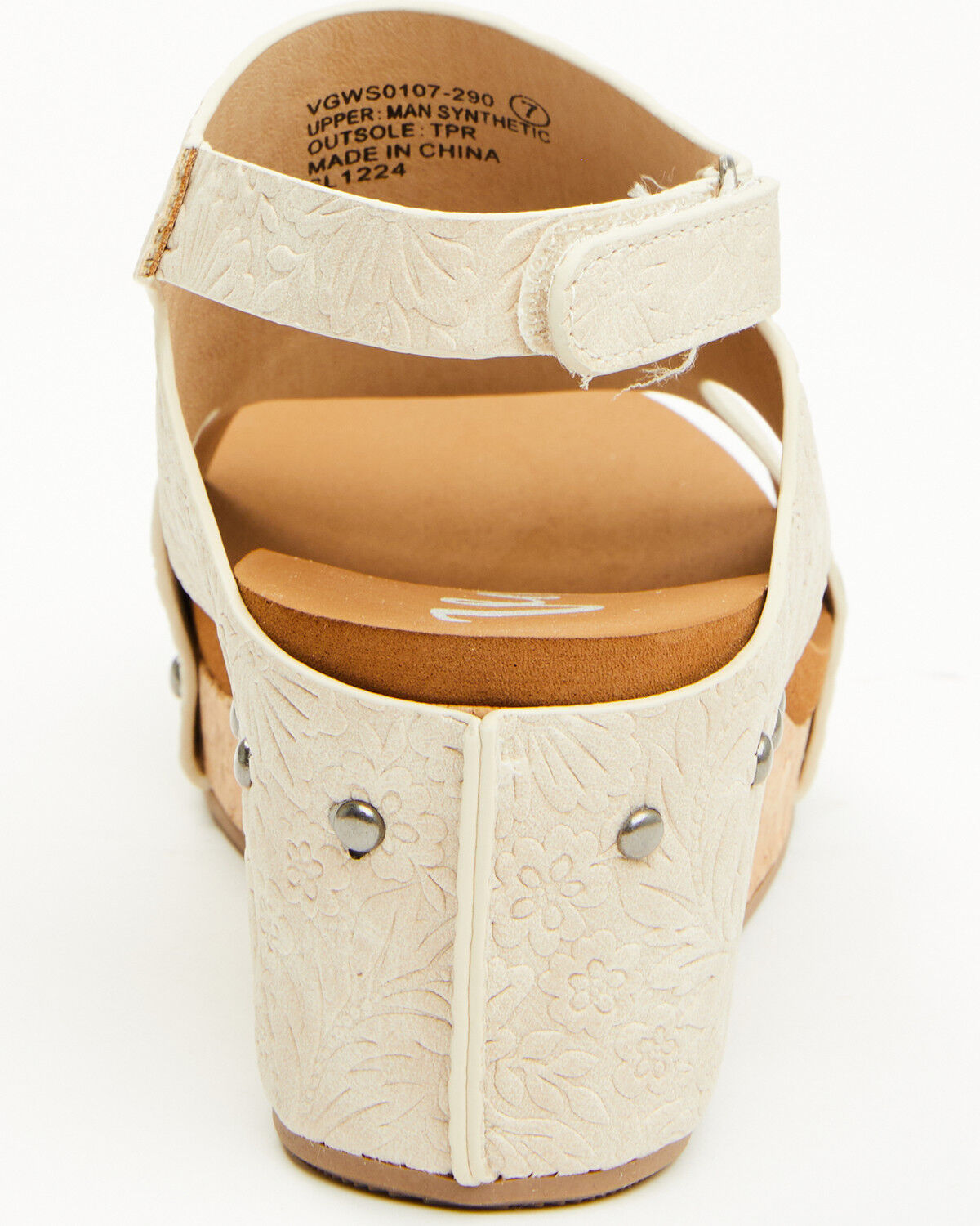 Image #5 - Very G Women's Wally Tooled Sandals, Cream, hi-res