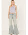 Image #1 - Wrangler Retro Women's Light Wash High Rise Washed Out Aubrey Flare Jeans, , hi-res
