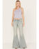 Image #1 - Wrangler Retro Women's Light Wash High Rise Washed Out Aubrey Flare Jeans, Blue, hi-res