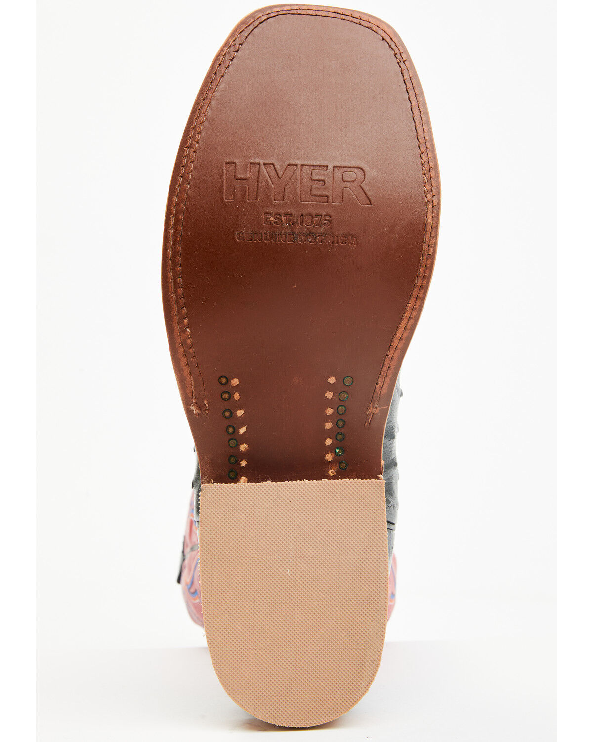 Image #7 - Hyer Men's Jetmore Exotic Full Quill Ostrich Western Boots - Broad Square Toe, Black, hi-res