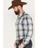Image #2 - Wrangler Retro Men's Plaid Western Pearl Snap Shirt, White, hi-res