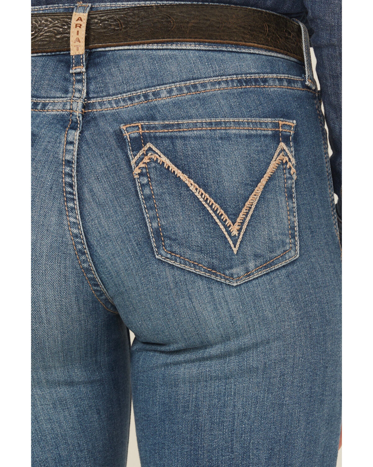 Image #4 - Ariat Women's Isabelle Medium Wash Trouser Denim Jeans, Medium Wash, hi-res