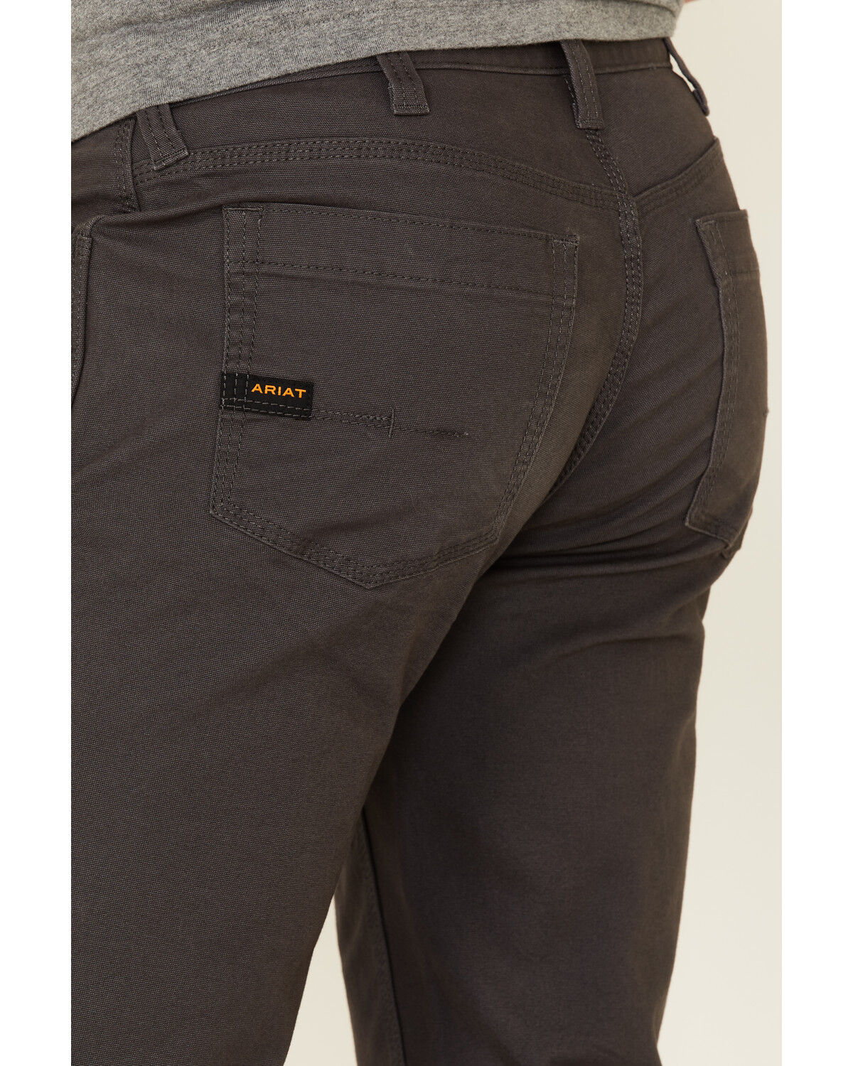 Image #4 - Ariat Men's Rebar M7 Durastretch Made Tough Straight Leg Work Pants, Grey, hi-res