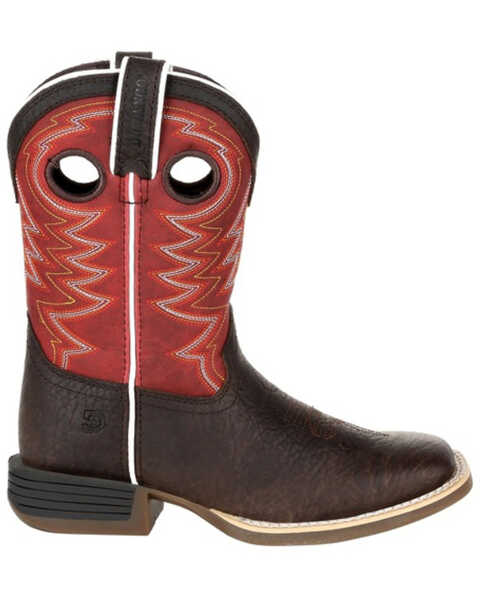 Image #2 - Durango Boys' Lil Rebel Pro Western Boots - Square Toe, Brown, hi-res