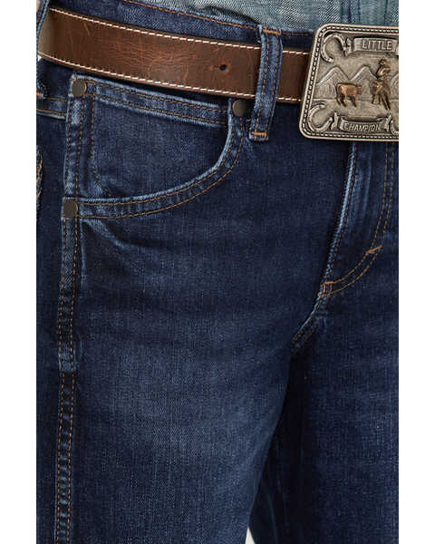Image #2 - Wrangler Retro Boys' Medium Wash Arvada Relaxed Bootcut Jeans, Blue, hi-res