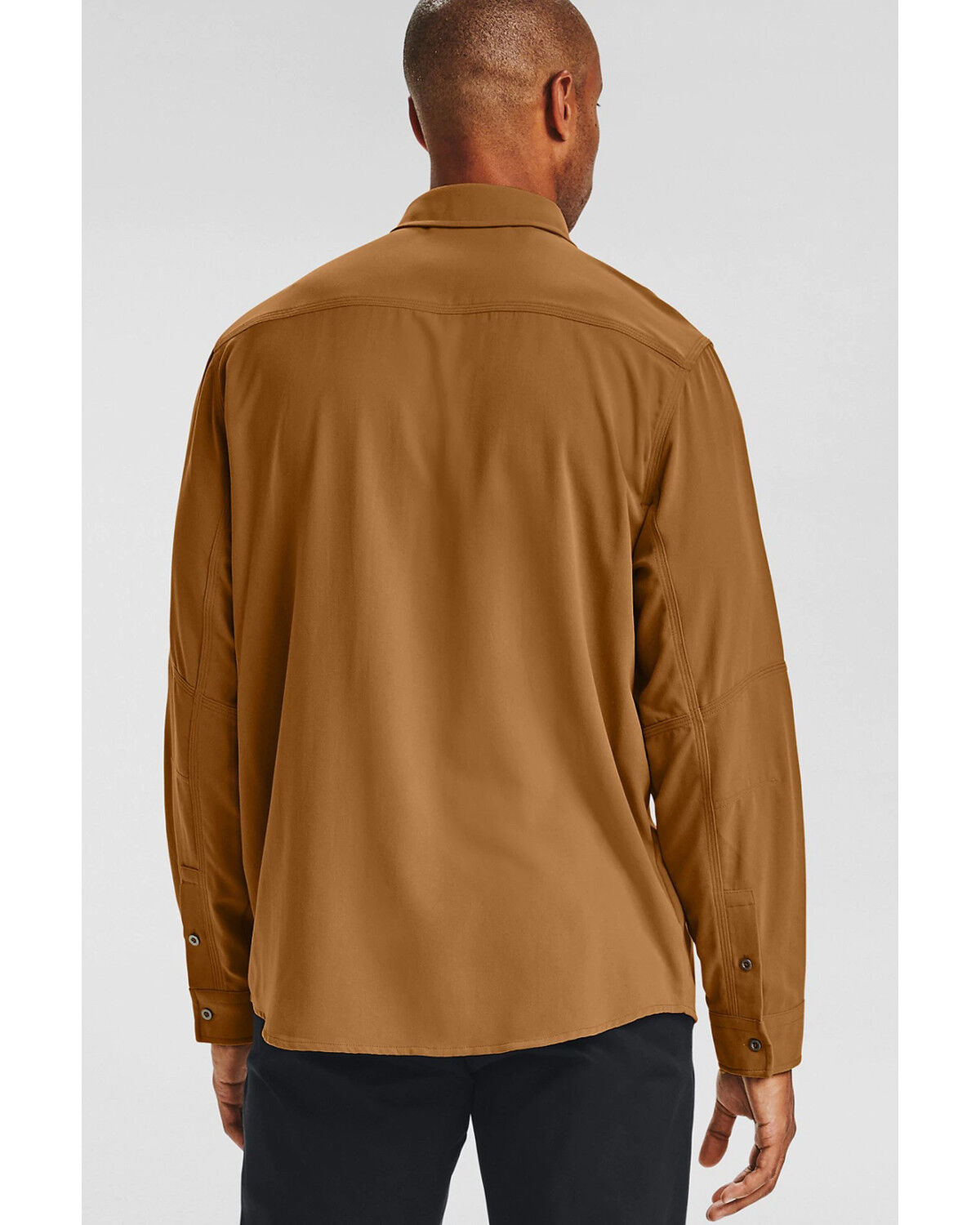 Image #2 - Under Armour Men's Yellow Payload Button Down Long Sleeve Work Shirt, Yellow, hi-res