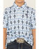 Image #3 - Rock & Roll Denim Boys' Southwestern Striped Short Sleeve Snap Western Shirt, Blue, hi-res