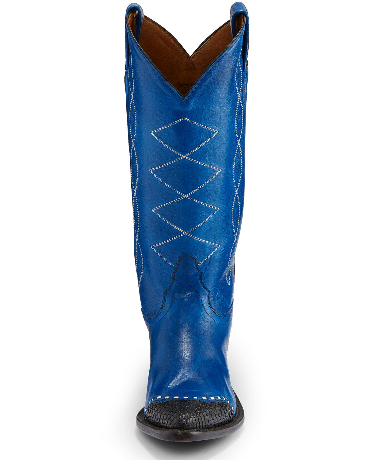 Image #3 - Tony Lama Women's Emilia Western Boots - Snip Toe, Blue, hi-res