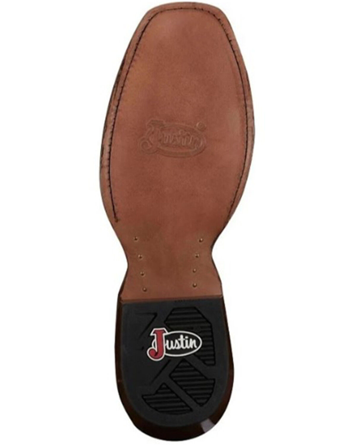 Image #7 - Justin Men's Show Off Tall Western Boots - Square Toe, Dark Brown, hi-res