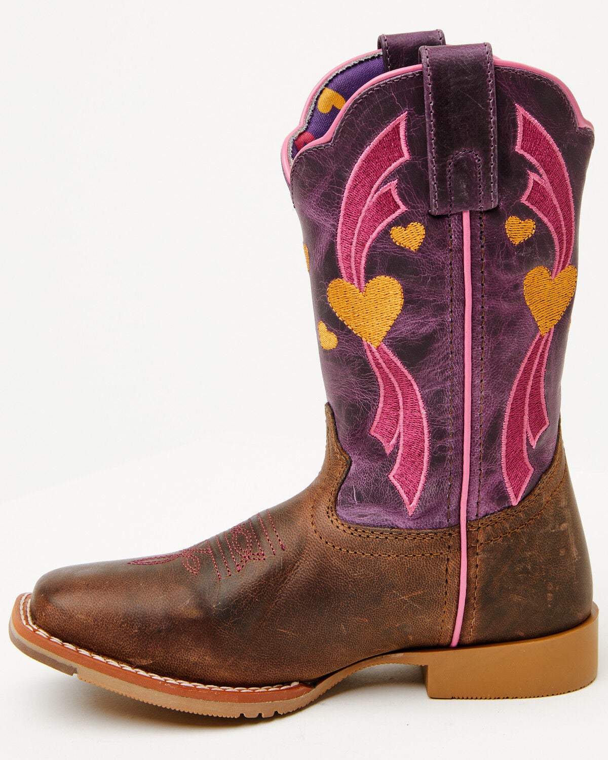 Image #3 - Dan Post Little Girls' Lottie Western Boots - Broad Square Toe, Tan, hi-res