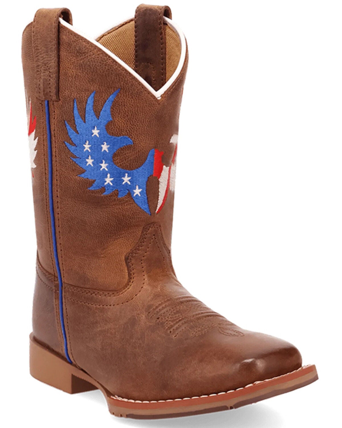 Image #1 - Dan Post Boys' Freedom Light Western Boots - Broad Square Toe, Tan, hi-res