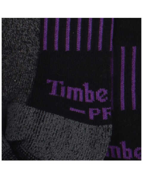 Image #3 - Timberland Women's PRO Rugged Crew Socks - 3 Piece , Black, hi-res