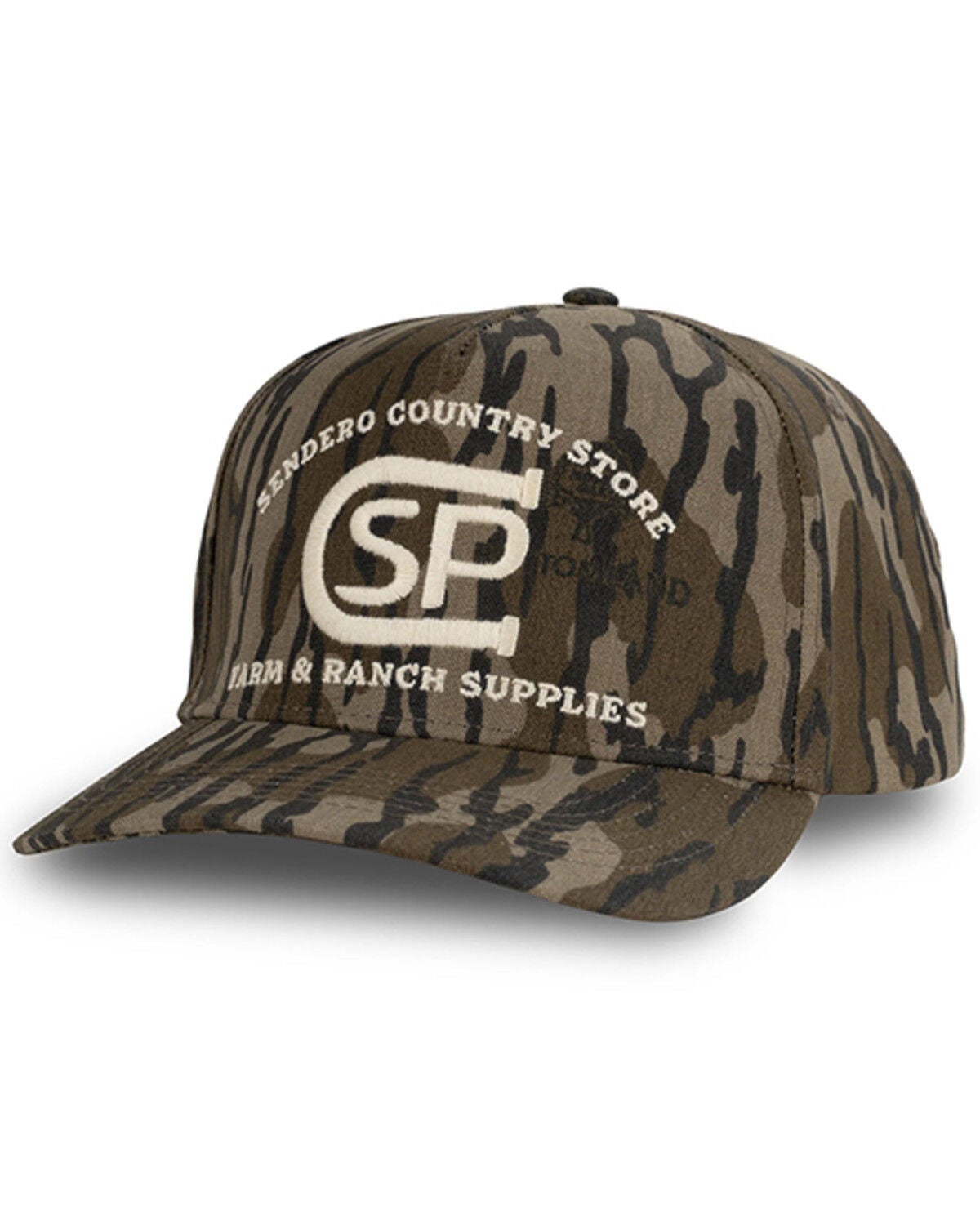 Sendero Provisions Men's Ranch Supplies Camo Print Ball Cap, Camouflage, hi-res