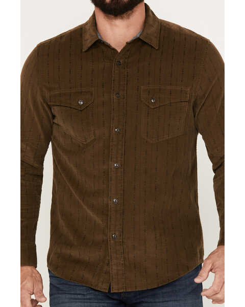 Image #3 - Pendleton Men's Corduroy Long Sleeve Western Snap Shirt, Olive, hi-res