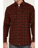 Image #3 - Cody James Men's FR Plaid Print Long Sleeve Snap Work Shirt - Big , Dark Red, hi-res