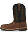 Image #3 - Justin Men's Stampede Bolt Soft Pull On Western Work Boots - Square Toe, Pecan, hi-res