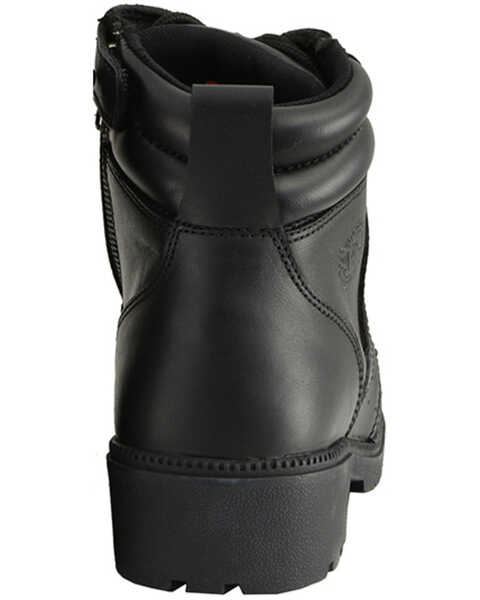 Image #4 - Milwaukee Leather Women's Lace To Toe Boots - Round Toe, Black, hi-res