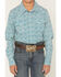 Image #3 - Gibson Trading Co Boys' Lava Lamps Geo Print Long Sleeve Pearl Snap Western Shirt, Teal, hi-res
