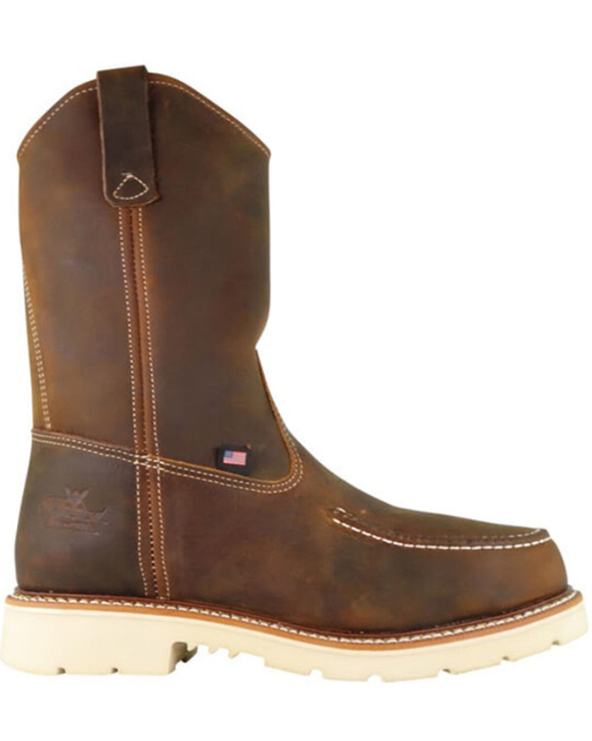 Image #2 - Thorogood Men's 11" USA Western Work Boots - Steel Toe, Brown, hi-res