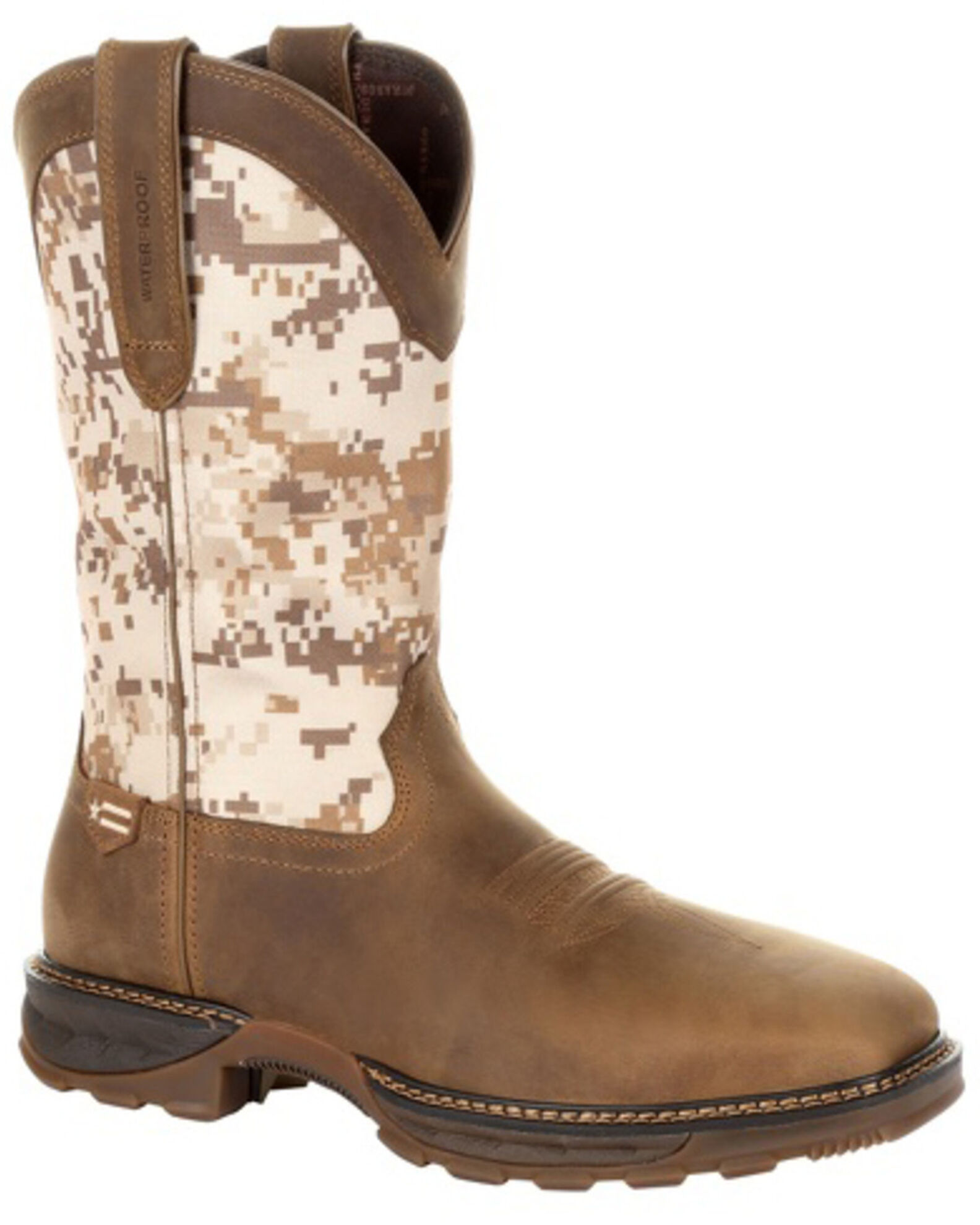 Camo steel toe boots top