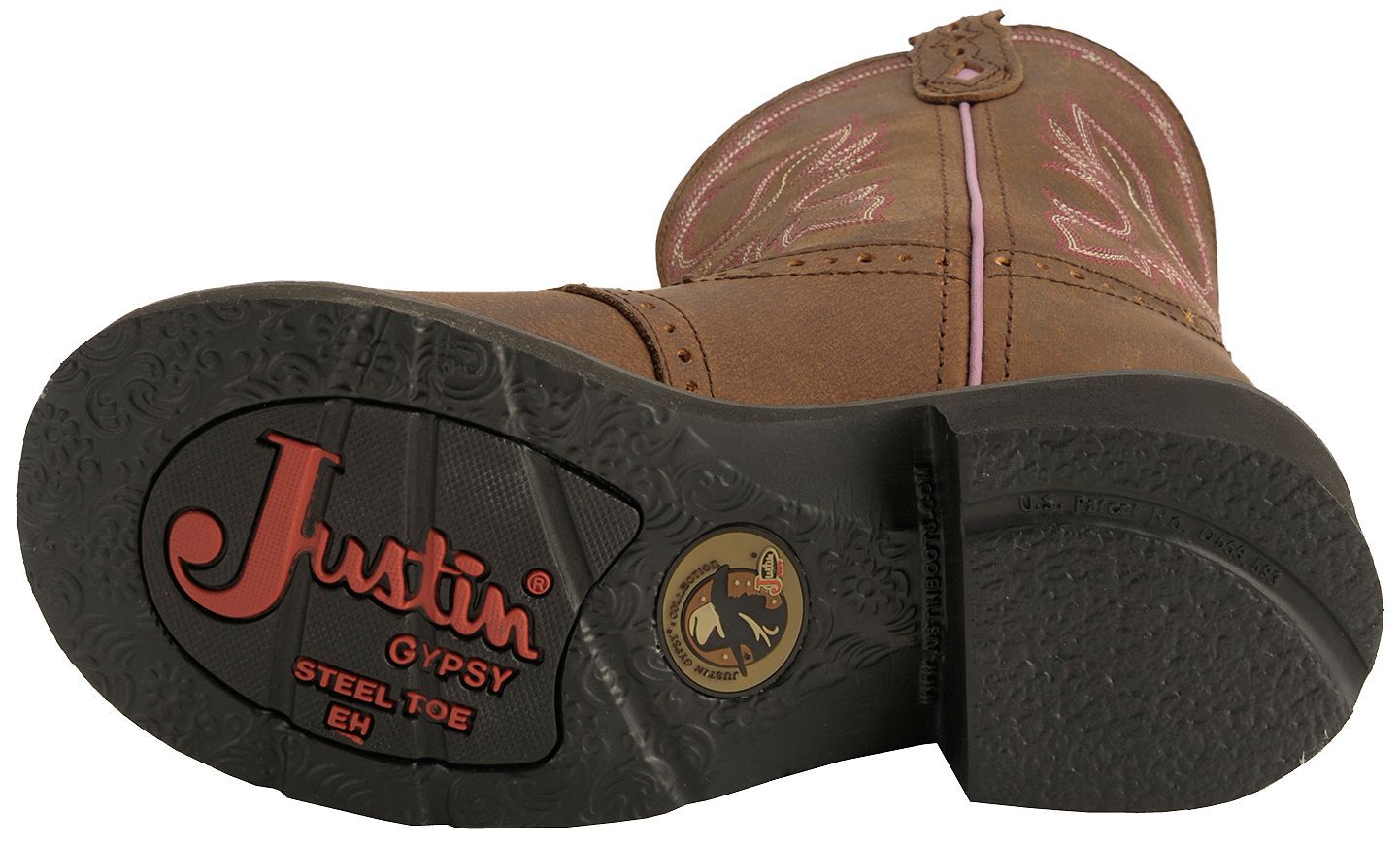 justin gypsy steel toe boots black