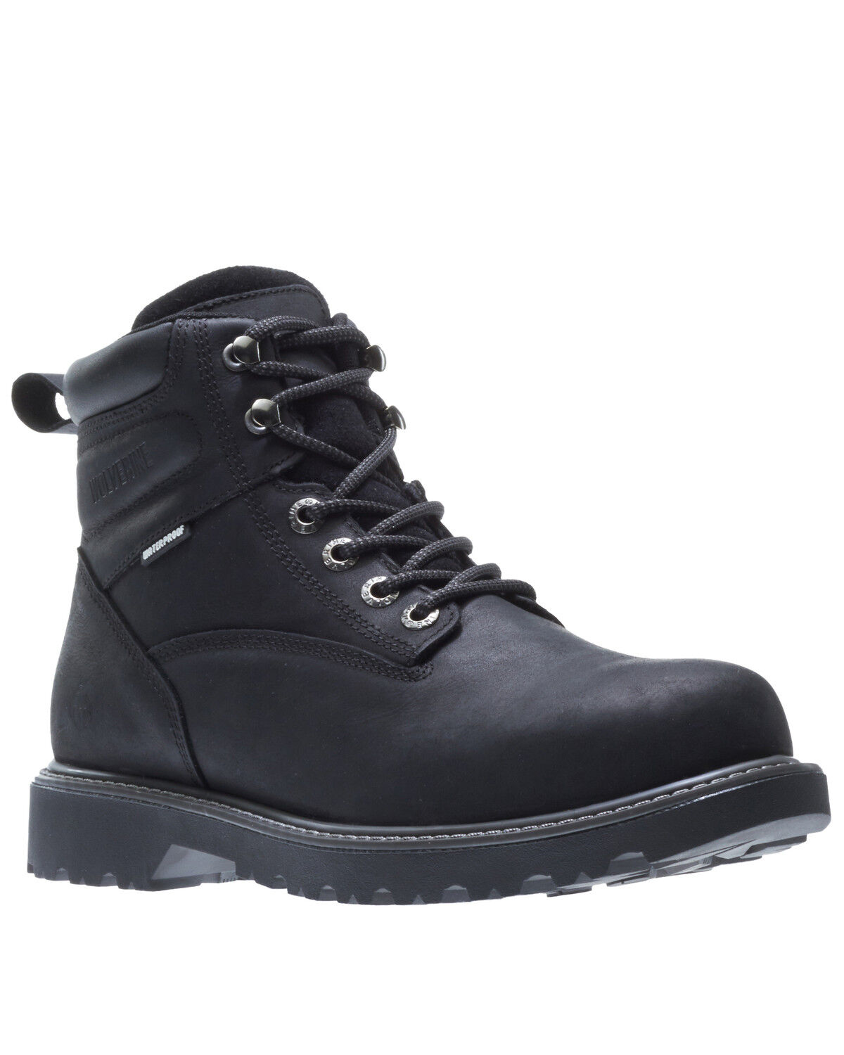 Image #1 - Wolverine Men's Floorhand Waterproof Work Boots - Steel Toe, Black, hi-res