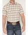 Image #3 - Cody James Men's Sunset Hour Plaid Print Short Sleeve Button-Down Stretch Western Shirt, Cream, hi-res