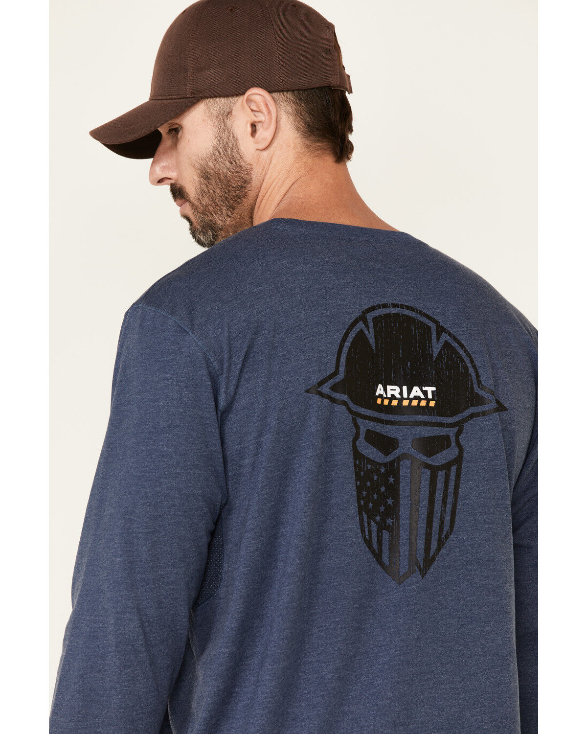 Image #4 - Ariat Men's Rebar Workman Full Coverage Graphic Long Sleeve Work T-Shirt, Slate, hi-res