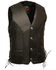 Image #1 - Milwaukee Leather Men's Buffalo Snap Braided Side Lace Vest - XBig, Black, hi-res