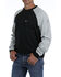 Cinch Men's FR Flag Logo Raglan Long Sleeve Work Shirt , Black, hi-res
