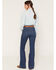 Image #3 - Wrangler Women's Reina Dark Wash Bespoke High Rise Trouser Stretch Denim Jeans, Dark Wash, hi-res