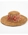 Image #1 - Shyanne Women's Floral Crochet Straw Fashion Sun Hat, Tan, hi-res