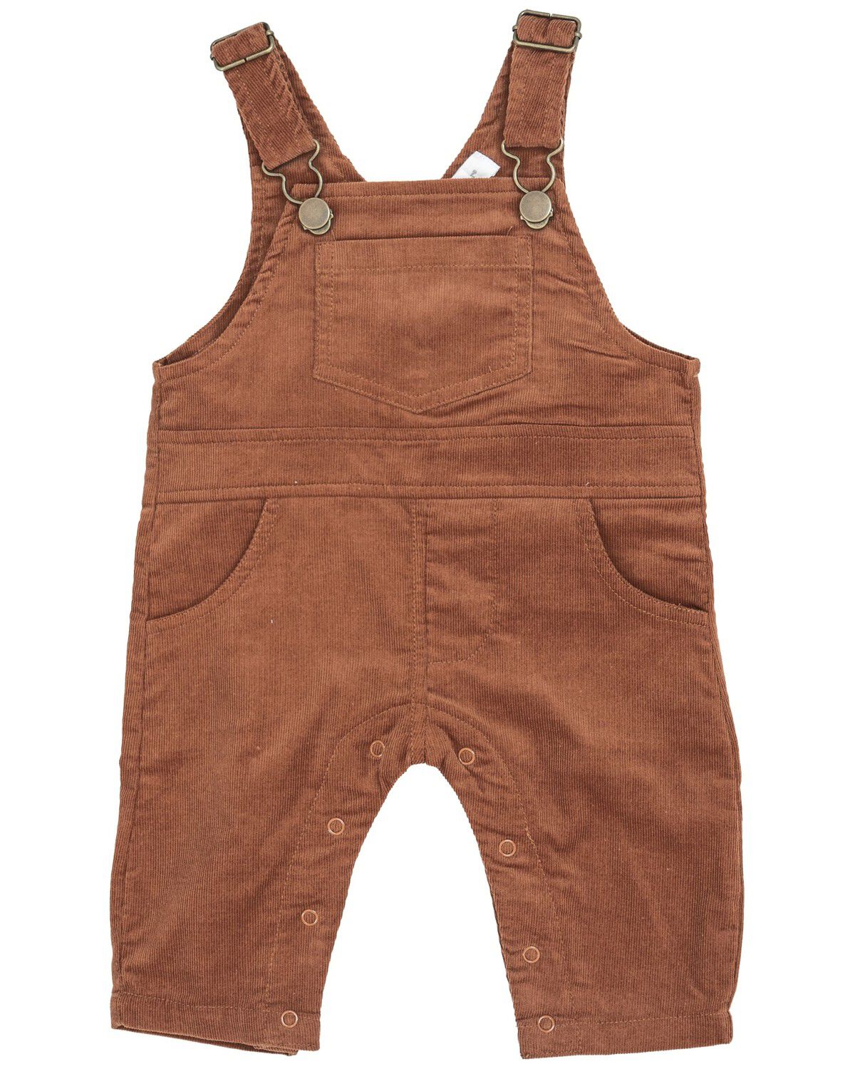 Image #1 - Angel Dear infant Boys' Corduroy Overalls, Brown, hi-res