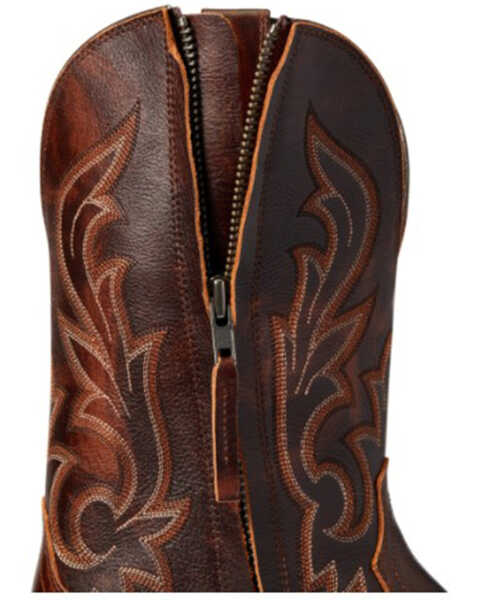 Image #6 - Ariat Men's Hand-Stained Slim Zip Ultra Western Performance Boot - Broad Square Toe, Brown, hi-res