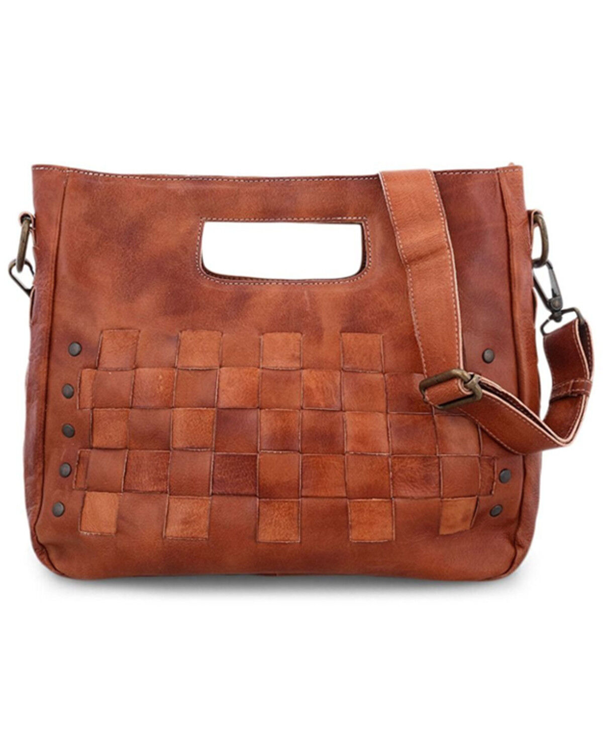 Image #1 - Bed Stu Women's Orchid Dip Dye Crossbody Handbag, Cognac, hi-res