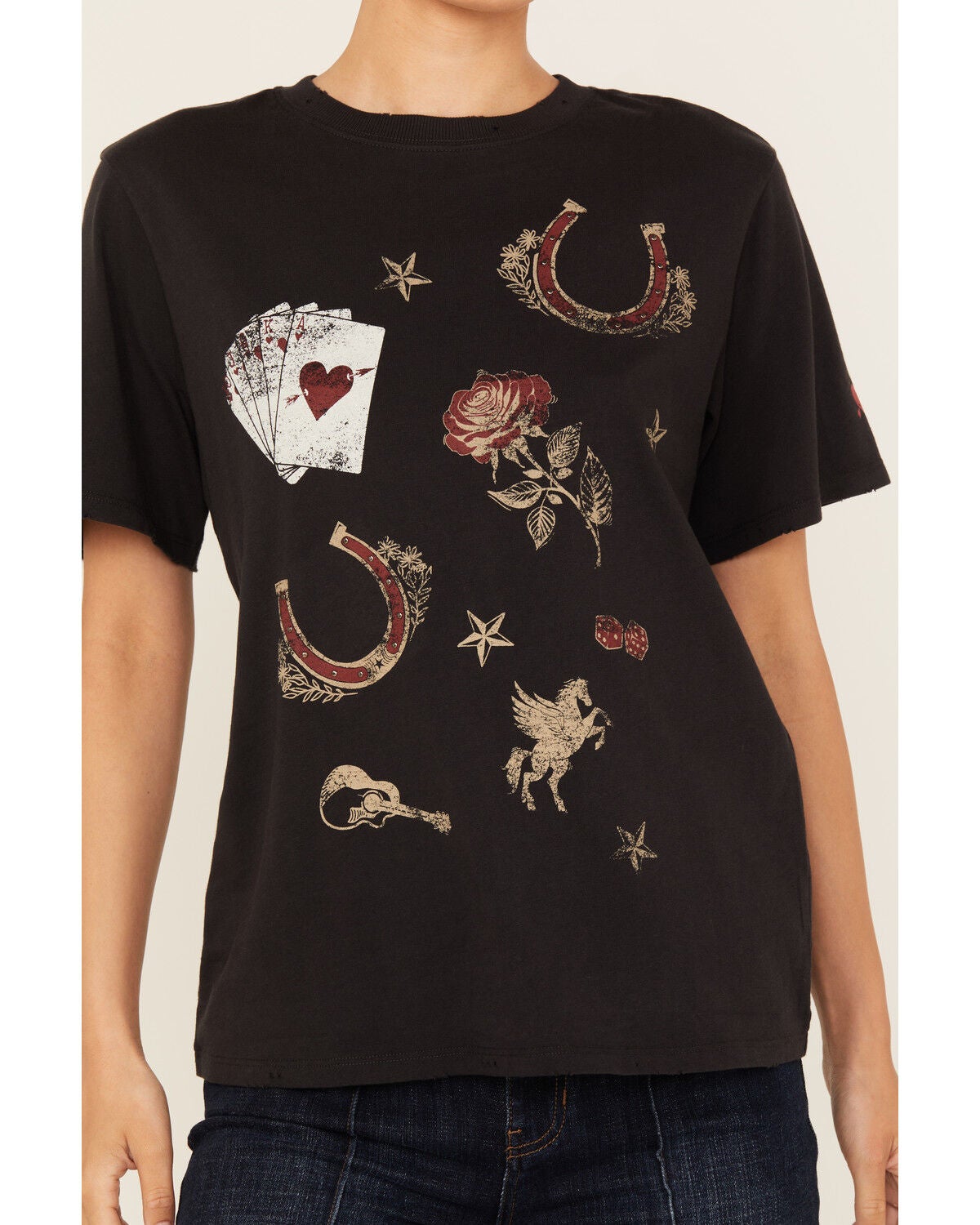 Image #3 - Idyllwind Women's Western Icon Printed Short Sleeve Graphic Tee, Black, hi-res