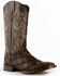 Image #2 - Ferrini Men's Ostrich Patchwork Exotic Western Boots - Broad Square Toe, Chocolate, hi-res