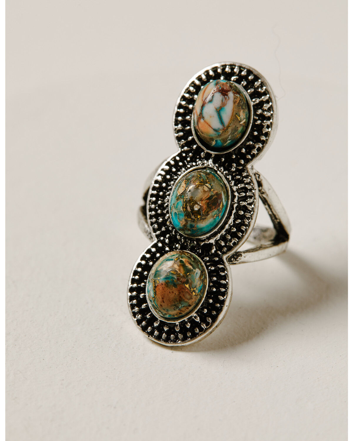 Image #2 - Shyanne Women's Mystic Summer Tiered Concho Statement Ring, Silver, hi-res