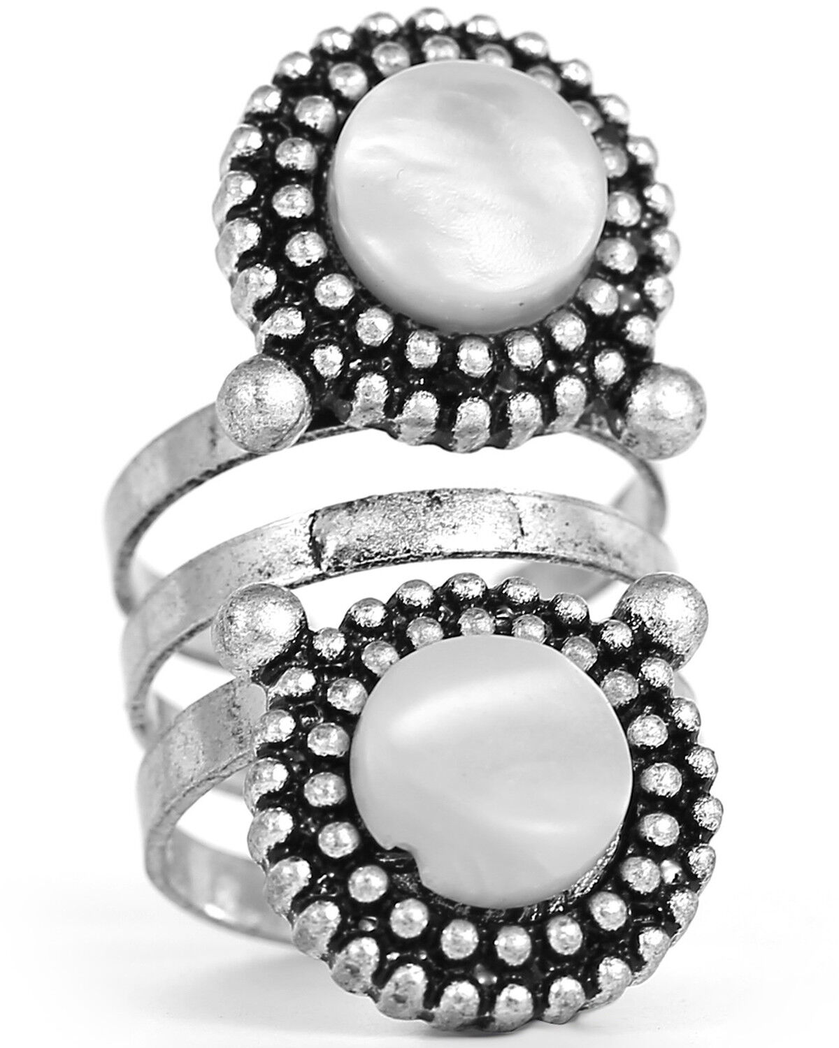 Image #1 - Cowgirl Confetti Women's Shell Collector Ring, Silver, hi-res