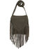 American West Women's Fringe Saddle Crossbody, Chocolate, hi-res